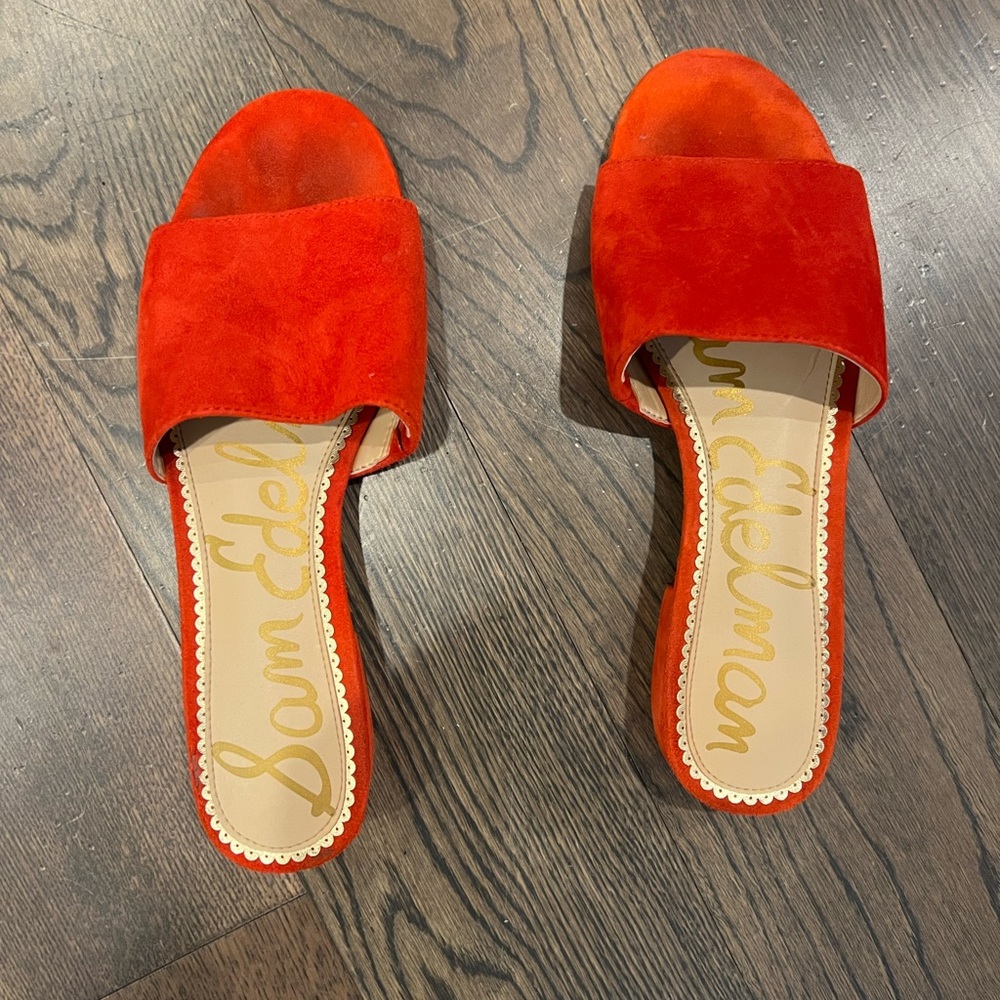 Sam Edelman red suede sandals size 9